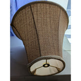 8x10" Bell Table Lampshade Beige Woven Textured Fabric Vintage