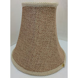 8x10" Bell Table Lampshade Beige Woven Textured Fabric Vintage