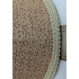 8x10" Bell Table Lampshade Beige Woven Textured Fabric Vintage