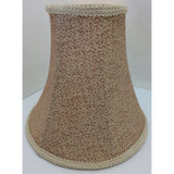 8x10" Bell Table Lampshade Beige Woven Textured Fabric Vintage