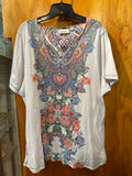 22/24 Avenue Floral Print Tunic Top Boho bling