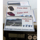 Volkswagen Enthusiasts Southeast Idaho (VESI) Fridge Magnet Cruise Set 2011-2013 Rectangle