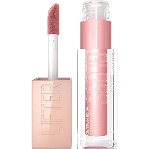 Maybelline Lifter Gloss, Hydrating Lip Gloss with Hyaluronic Acid, High Shine for Fuller Looking Lips, XL Wand, Opal, Pink Neutral, 0.18 Ounce