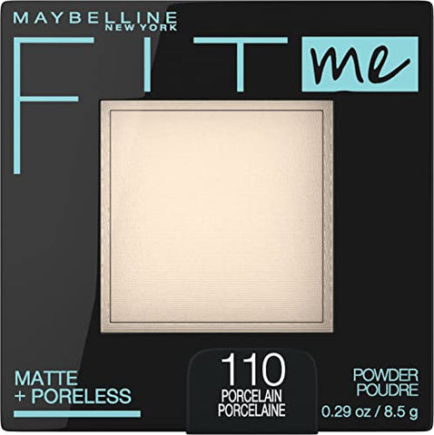 Maybelline Fit Me Matte + Poreless Pressed Face Powder Makeup, Porcelain, 1 Count
