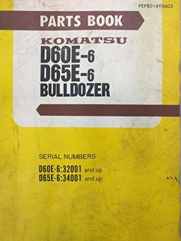Komatsu Parts Book D60E-6 D65E-6 Bulldozer, Volume 3. 1982 PEPB014Y0603