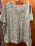 26/28 Floral Short Sleeve Top Comfortable and Stylish