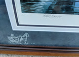 Almost Home Terry Redlin Signed Print Numbered 9264/29500 Limited Church Farm Sleigh Etched Glass