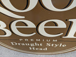 Root Beer Henry Weinhard Sign Tin Modern 33X26 metal repo Draught Style Head Rootbeer