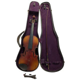 Antique AS 1/2 Czechoslovakia Violin Tiger Flame Maple Antonius Stradivarius Cremonensis anno 1722 Bow Case