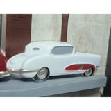 NOS 1950s Hot Rod Fountain Shop New Haven Family Drive-In Wall Clock Plastic Battery-Powered Retro 3D Scene