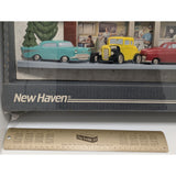 NOS 1950s Hot Rod Fountain Shop New Haven Family Drive-In Wall Clock Plastic Battery-Powered Retro 3D Scene