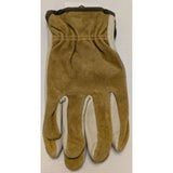 L 9" Treasure Gloves Large Flannel Lined Grain Cowhide Palm Winter Work Gloves