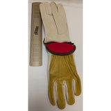 L 9" Treasure Gloves Large Flannel Lined Grain Cowhide Palm Winter Work Gloves