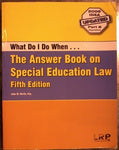 The Answer Book on Special Education Law Susan Gorn