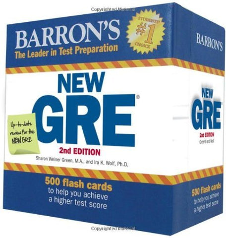 Barron's New GRE Flash Cards Weiner Green M.A., Sharon and Wolf Ph.D., Ira K.