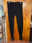 2X Extra Touch stretchy Women's Black wear under Leggings with Button Detail