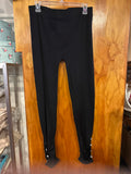 2X Extra Touch stretchy Women's Black wear under Leggings with Button Detail