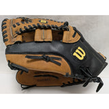 LHT 12.5" Wilson A360 125 Baseball Glove Left Hand Thrower Genuine Leather Black Brown