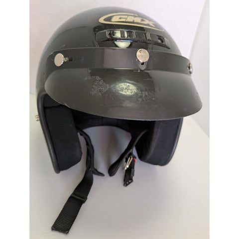 CKX Anyng VG-200 Black Motorcycle Helmet Large L Open Face