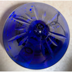 Decanter Cobalt Blue Czech Bohemian Crystal Mushroom Paperweight Noble Excellence Poland ?
