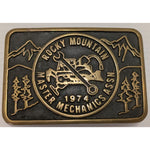 1974 Rocky Mountain Master Mechanics Assn Belt Buckle Anacortes Brass Works Ltd