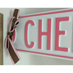 Pink 36 X 6 Cheerleader St Metal Steel Street Sign School Wall Art White Back