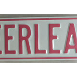 Pink 36 X 6 Cheerleader St Metal Steel Street Sign School Wall Art White Back