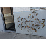 5'X4' MAKE OFFER 2006 Curtis Jere Signed Brass Metal Ginkgo Leaf Branch Wall Art Brutalist Sculpture Botanical MCM
