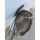 5'X4' MAKE OFFER 2006 Curtis Jere Signed Brass Metal Ginkgo Leaf Branch Wall Art Brutalist Sculpture Botanical MCM