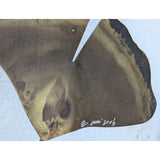 5'X4' MAKE OFFER 2006 Curtis Jere Signed Brass Metal Ginkgo Leaf Branch Wall Art Brutalist Sculpture Botanical MCM