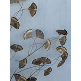 5'X4' MAKE OFFER 2006 Curtis Jere Signed Brass Metal Ginkgo Leaf Branch Wall Art Brutalist Sculpture Botanical MCM