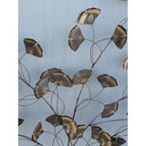 5'X4' MAKE OFFER 2006 Curtis Jere Signed Brass Metal Ginkgo Leaf Branch Wall Art Brutalist Sculpture Botanical MCM