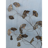 5'X4' MAKE OFFER 2006 Curtis Jere Signed Brass Metal Ginkgo Leaf Branch Wall Art Brutalist Sculpture Botanical MCM