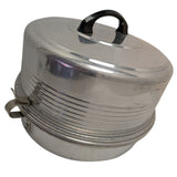 Regal Aluminum Cake Pie Travel Carrier 7" Dome Lid USA Vintage Potluck Storage Party Suitcase