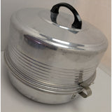 Regal Aluminum Cake Pie Travel Carrier 7" Dome Lid USA Vintage Potluck Storage Party Suitcase