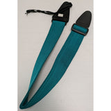 Teal Adjustable Guitar Strap With Black Leather Ends Nylon