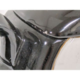 7" Teapot Car VW Bug Inspired Black Taxi Cab Ceramic Gold-Trim OCI Omnibus Taiwan Beetle