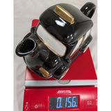 7" Teapot Car VW Bug Inspired Black Taxi Cab Ceramic Gold-Trim OCI Omnibus Taiwan Beetle