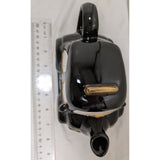 7" Teapot Car VW Bug Inspired Black Taxi Cab Ceramic Gold-Trim OCI Omnibus Taiwan Beetle