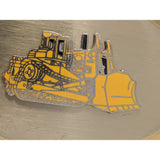 Bulldozer Emblem Metal Belt Buckle Construction Vintage Bull Dozer