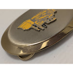Bulldozer Emblem Metal Belt Buckle Construction Vintage Bull Dozer