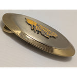 Bulldozer Emblem Metal Belt Buckle Construction Vintage Bull Dozer