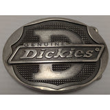"D" Genuine Dickies Belt Buckle Oval Silver Metal Western Style
