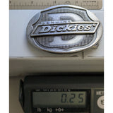 "D" Genuine Dickies Belt Buckle Oval Silver Metal Western Style