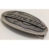 "D" Genuine Dickies Belt Buckle Oval Silver Metal Western Style