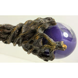 36" Merlin Magic Staff Purple Orb Wizard Wand Sorcerer Twisted Vine Fantasy Ebros Halloween Costume