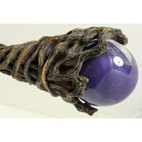 36" Merlin Magic Staff Purple Orb Wizard Wand Sorcerer Twisted Vine Fantasy Ebros Halloween Costume