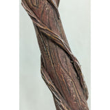 36" Merlin Magic Staff Purple Orb Wizard Wand Sorcerer Twisted Vine Fantasy Ebros Halloween Costume
