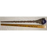 36" Merlin Magic Staff Purple Orb Wizard Wand Sorcerer Twisted Vine Fantasy Ebros Halloween Costume