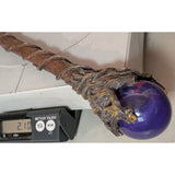36" Merlin Magic Staff Purple Orb Wizard Wand Sorcerer Twisted Vine Fantasy Ebros Halloween Costume